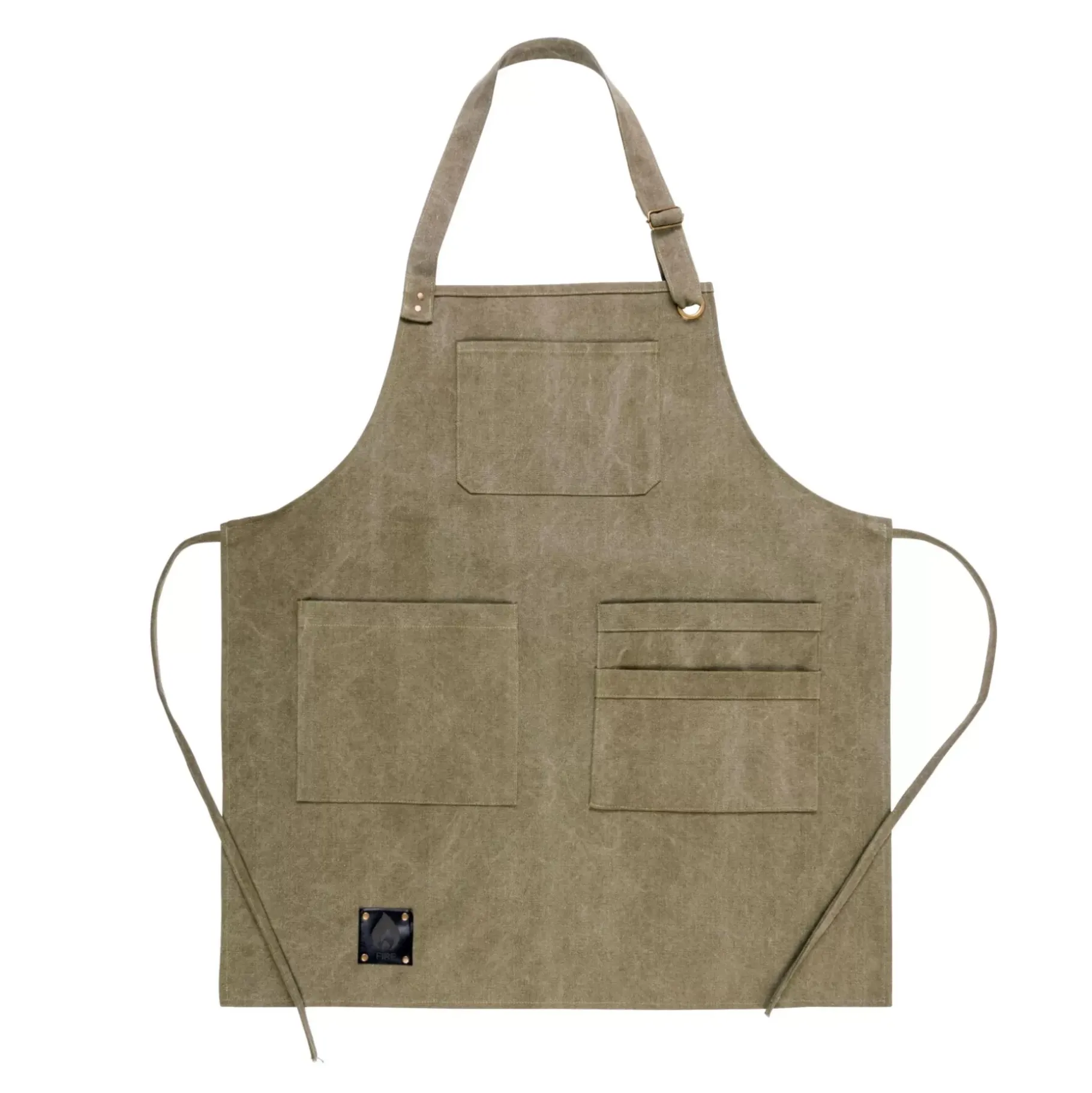 CASA Fire Delantal Verde Marron