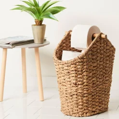 CASA Flores Soporte Rollos Wc Revistero Natural