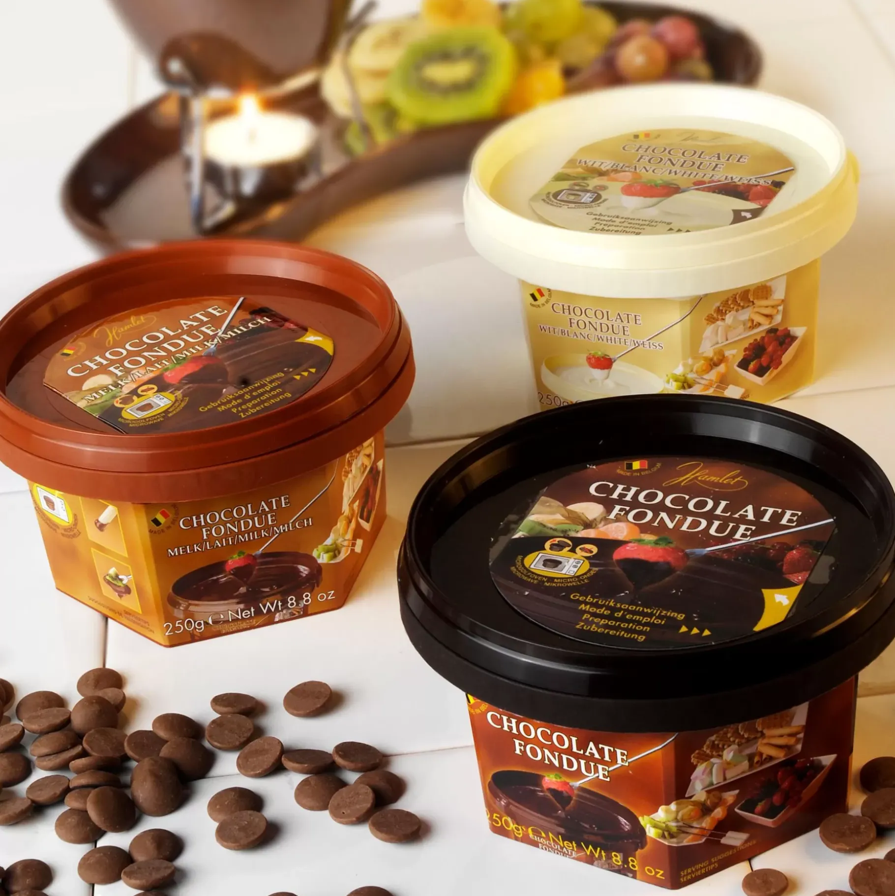 CASA Fondue Chocolate Para Fundir Chocolate Amargo Marron Oscuro