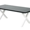 CASA Formax Mesa De Jardín Con Patas En X Negro/Blanco