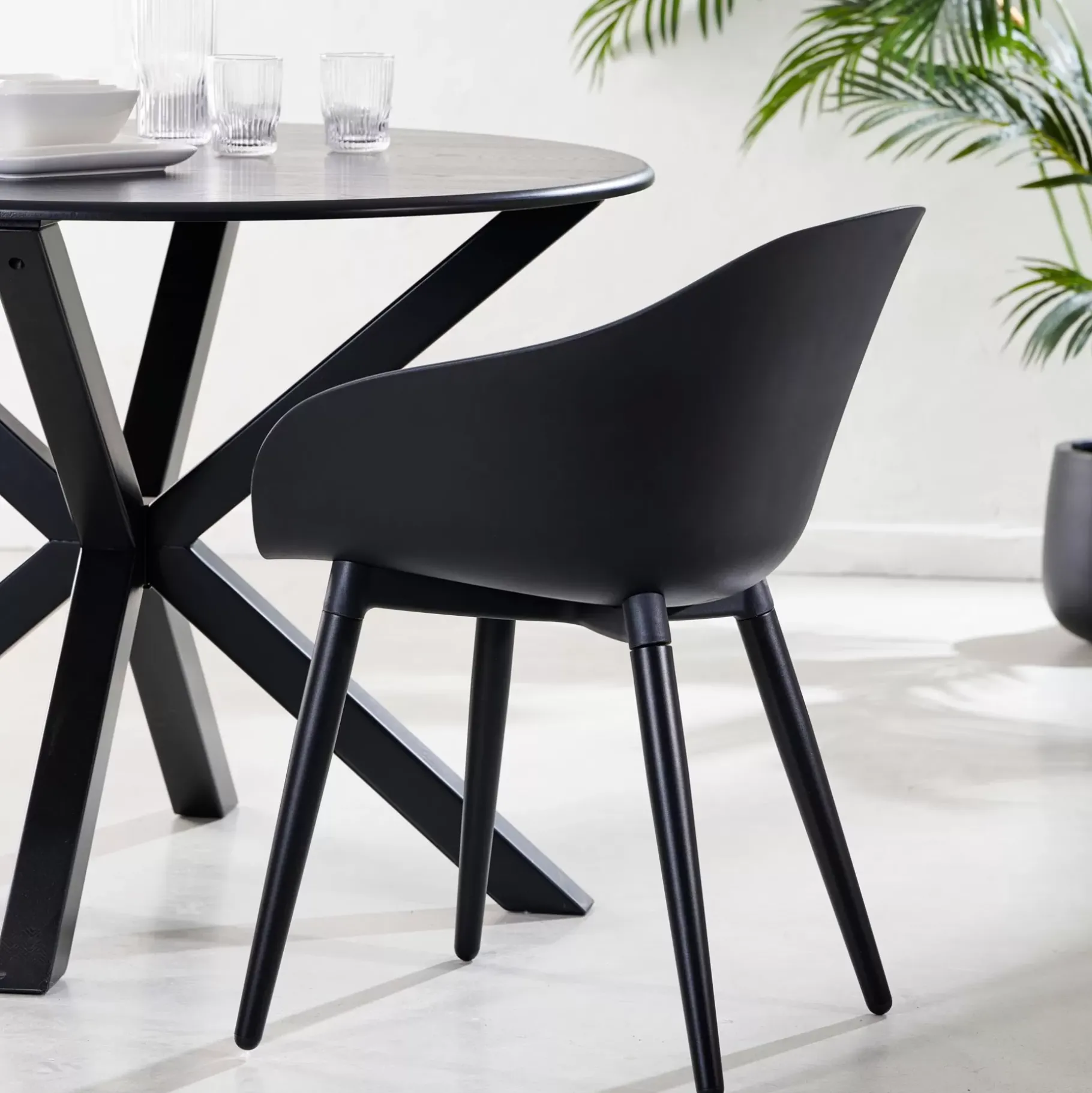 CASA Fray Sillas De Comedor Negro