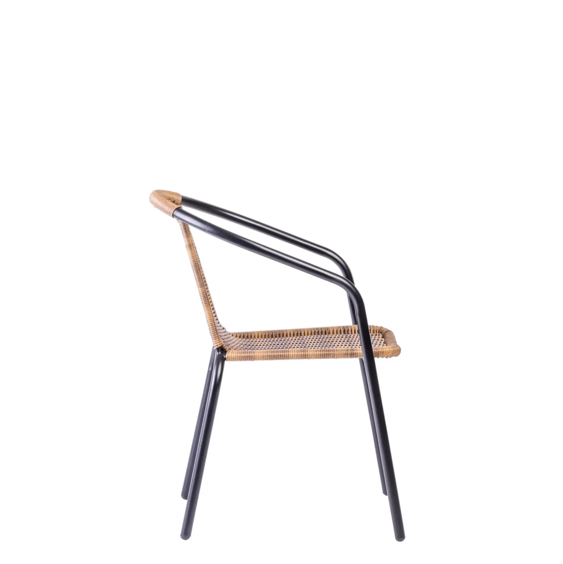 CASA Gerona Silla Apilable Negro, Natural