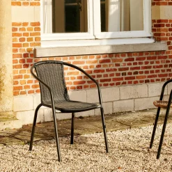 CASA Gerona Silla Apilable Negro