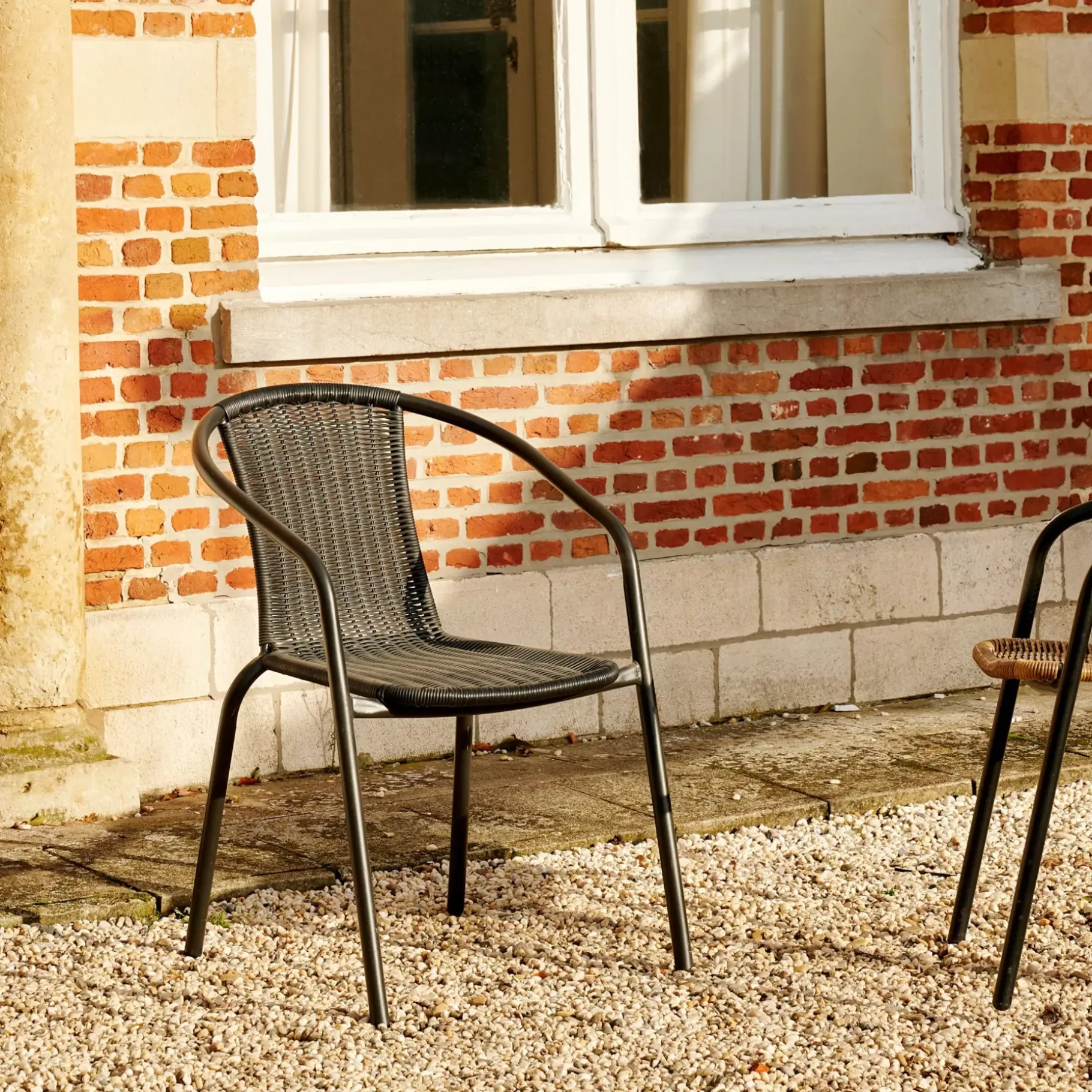 CASA Gerona Silla Apilable Negro