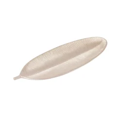 CASA Goldy Fuente Decorativa En Forma Hoja Dorado