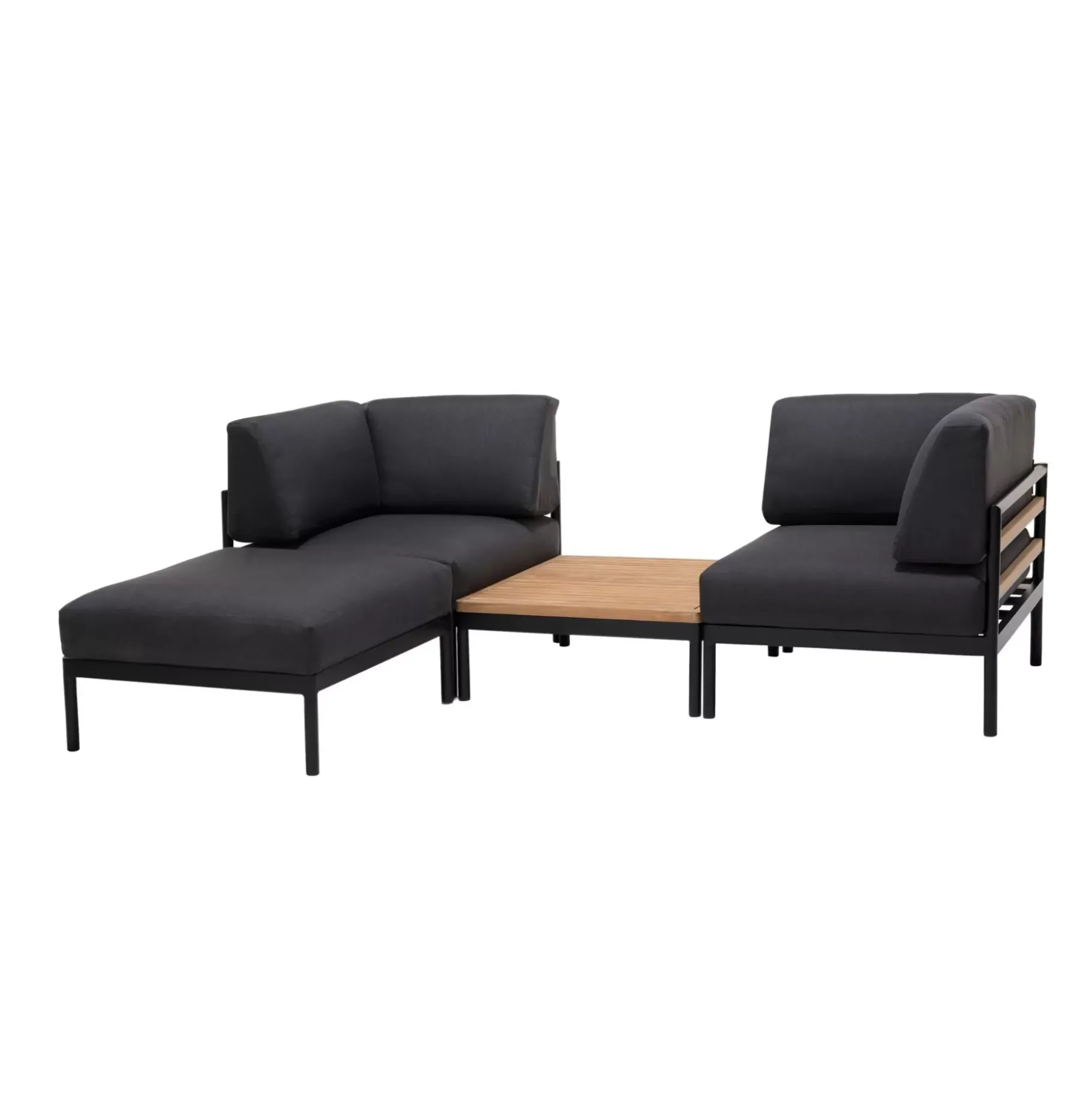 CASA Hanna Lounge Reposapies Negro, Natural