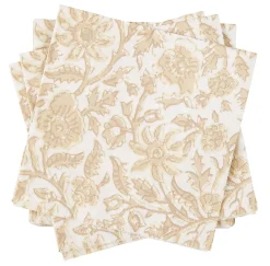 CASA Henna Flower Paquete De 20 Servilletas Rojo, Beis