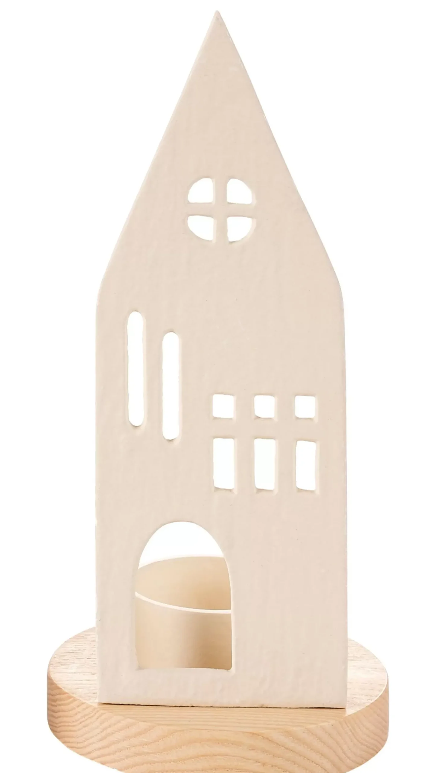 CASA Home Soporte Para Vela Pequena Blanco, Natural