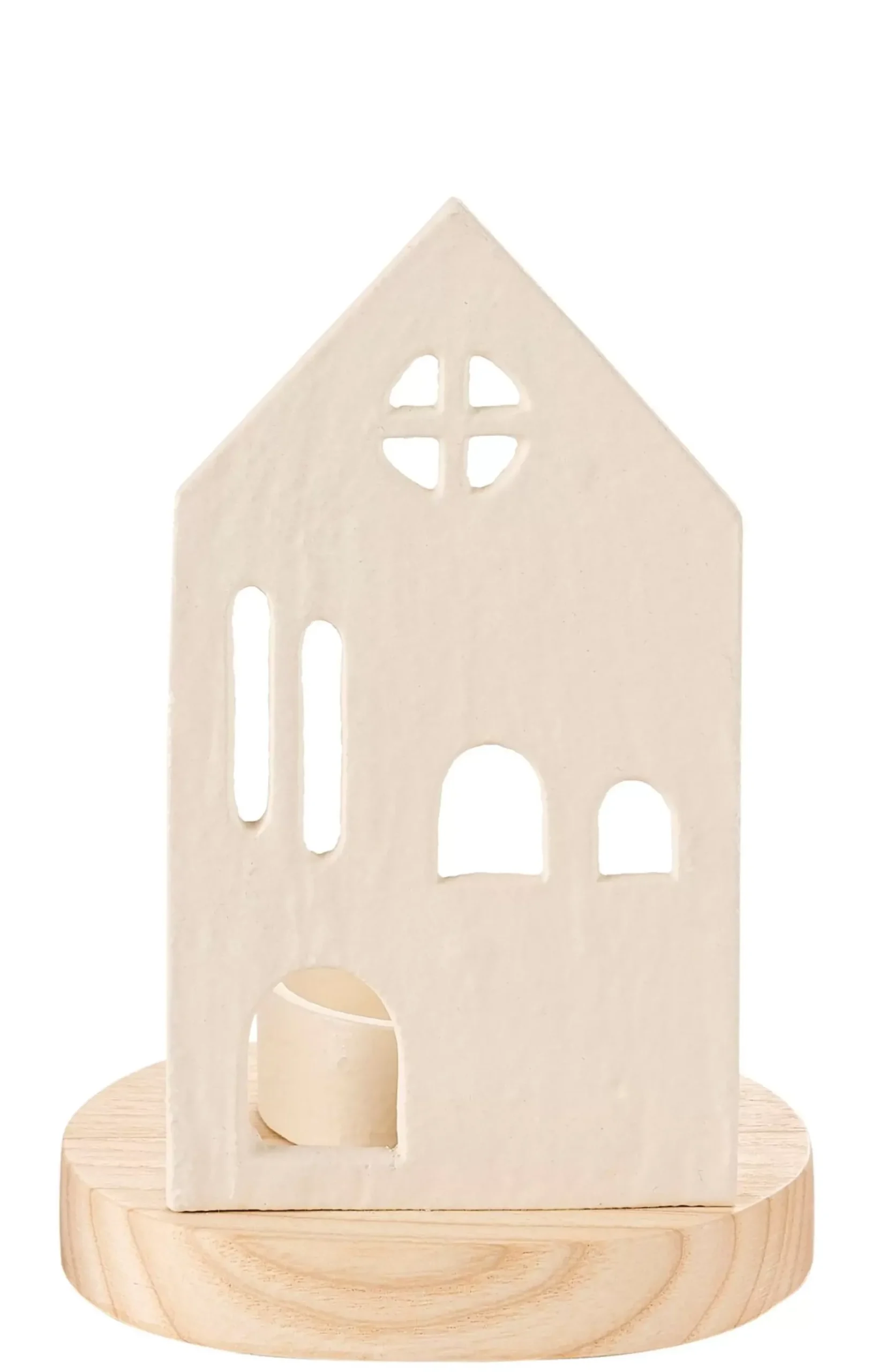 CASA Home Soporte Para Vela Pequena Blanco, Natural