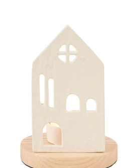 CASA Home Soporte Para Vela Pequena Blanco, Natural