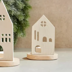 CASA Home Soporte Para Vela Pequena Blanco, Natural