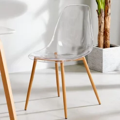 CASA Ice Silla De Comedor Transparente, Natural