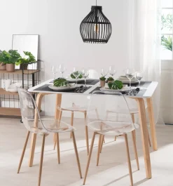 CASA Ice Silla De Comedor Transparente, Natural