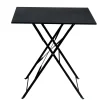 CASA Imperial Mesa Plegable Cuadrado Negro
