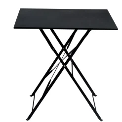 CASA Imperial Mesa Plegable Cuadrado Negro