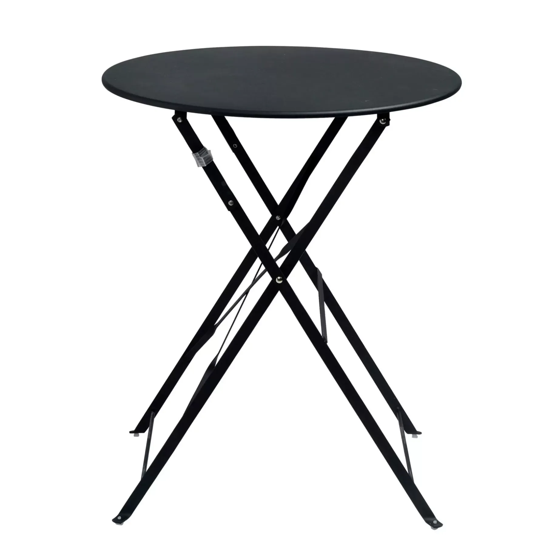 CASA Imperial Mesa Plegable Redondo Negro