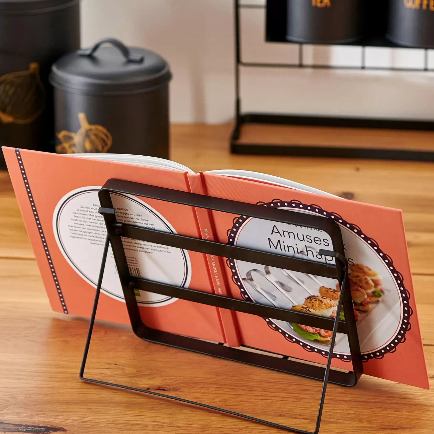 CASA Industria Atril De Cocina Negro