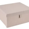 CASA Linolux Caja De Almacenaje Con Tapa Beis