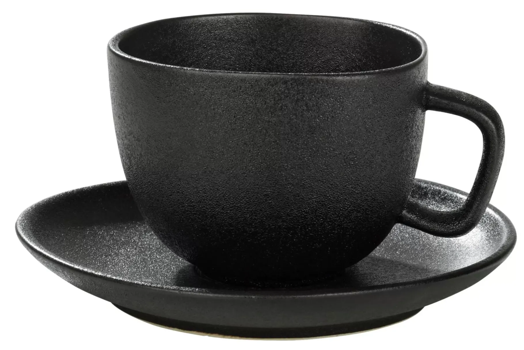 CASA Magma Taza Y Plato Negro