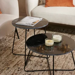 CASA Marbo Mesa Auxiliar Diseno Marmol