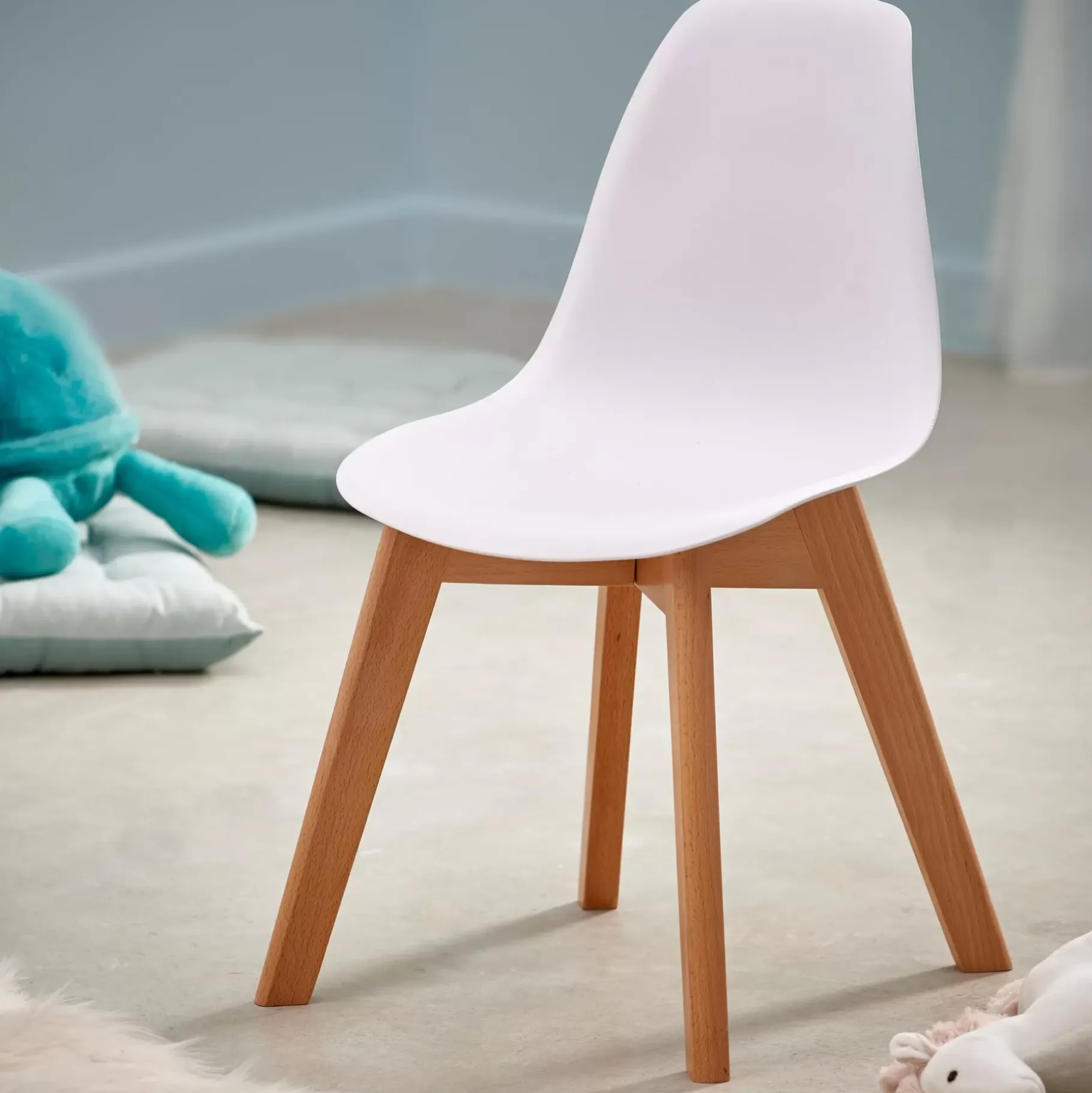 CASA Mathias Silla Para Ninos Blanco, Natural