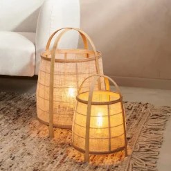 CASA Maya Lampara De Mesa Natural