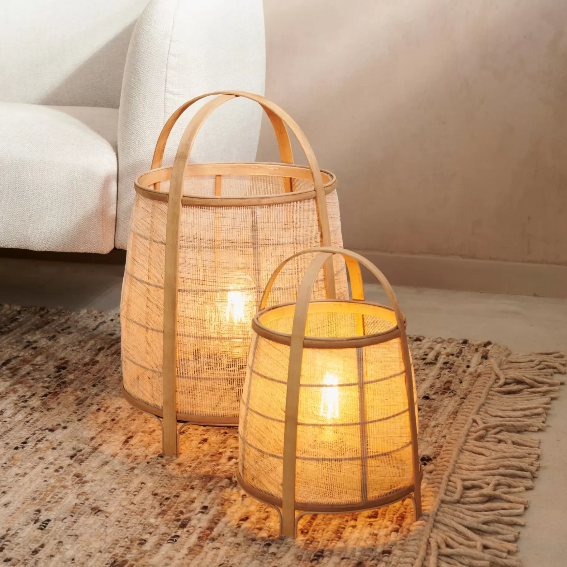 CASA Maya Lampara De Mesa Natural