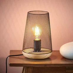 CASA Mesh Lampara De Mesa Negro