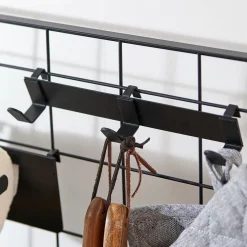 CASA Modular Perchero Con 3 Ganchos Negro