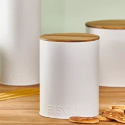 CASA Nagini Fiambrera Para Galletas Blanco, Natural