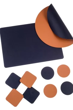 CASA Nappa Mantel Individual Negro, Marron