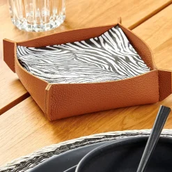 CASA Nappa Servilletero Marron