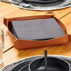 CASA Nappa Servilletero Marron