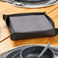 CASA Nappa Servilletero Negro