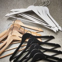 CASA New Wood Perchas Juego De 5 Negro