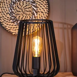 CASA Orion Lampara De Mesa Negro