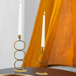 CASA Oval Portavelas Dorado