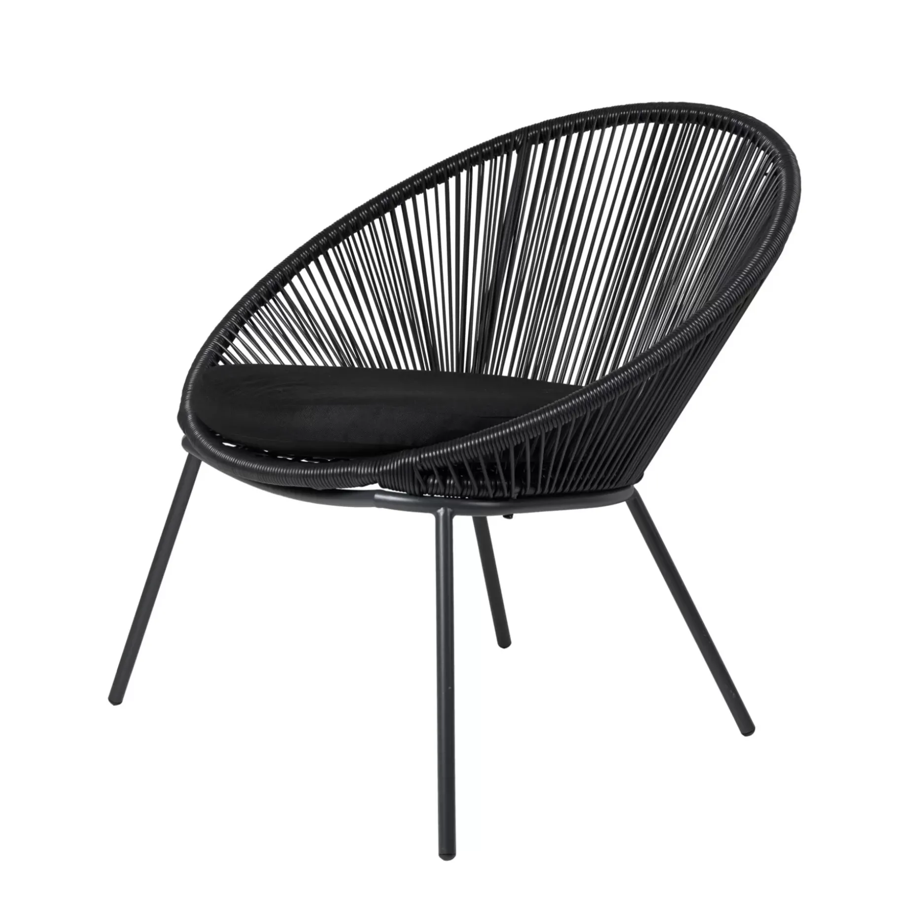 CASA Papayo Silla Lounge Negro