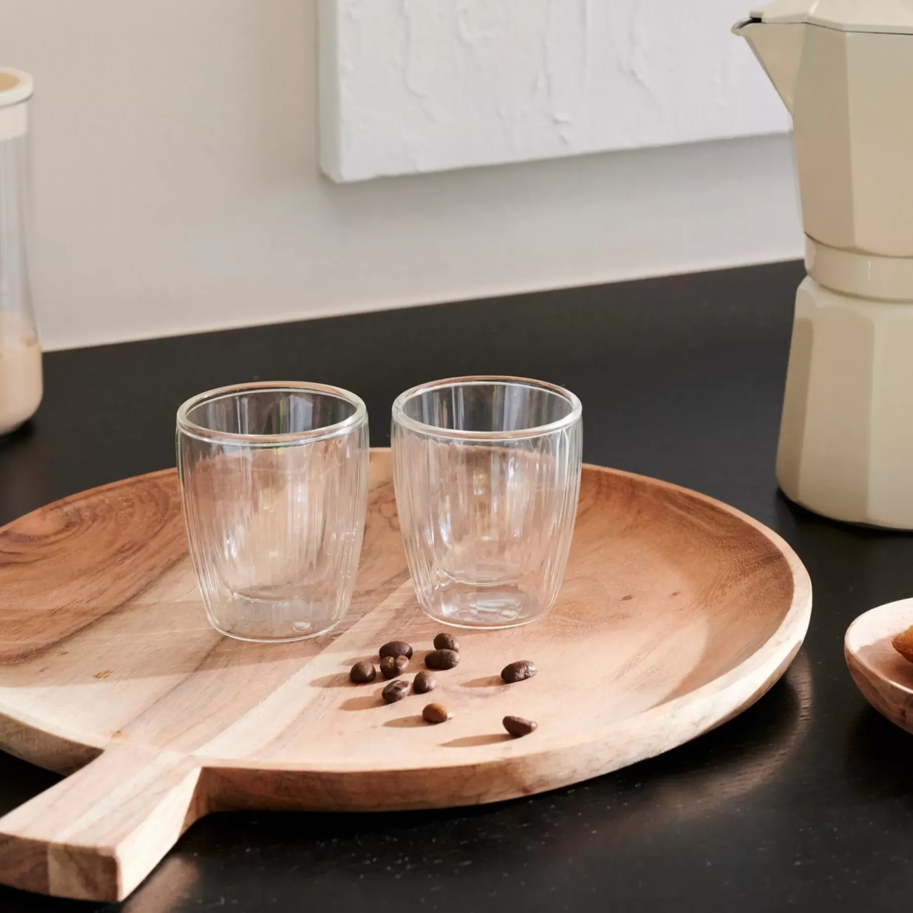 CASA Pausa Vaso De Doble Pared Juego De 2 Transparente