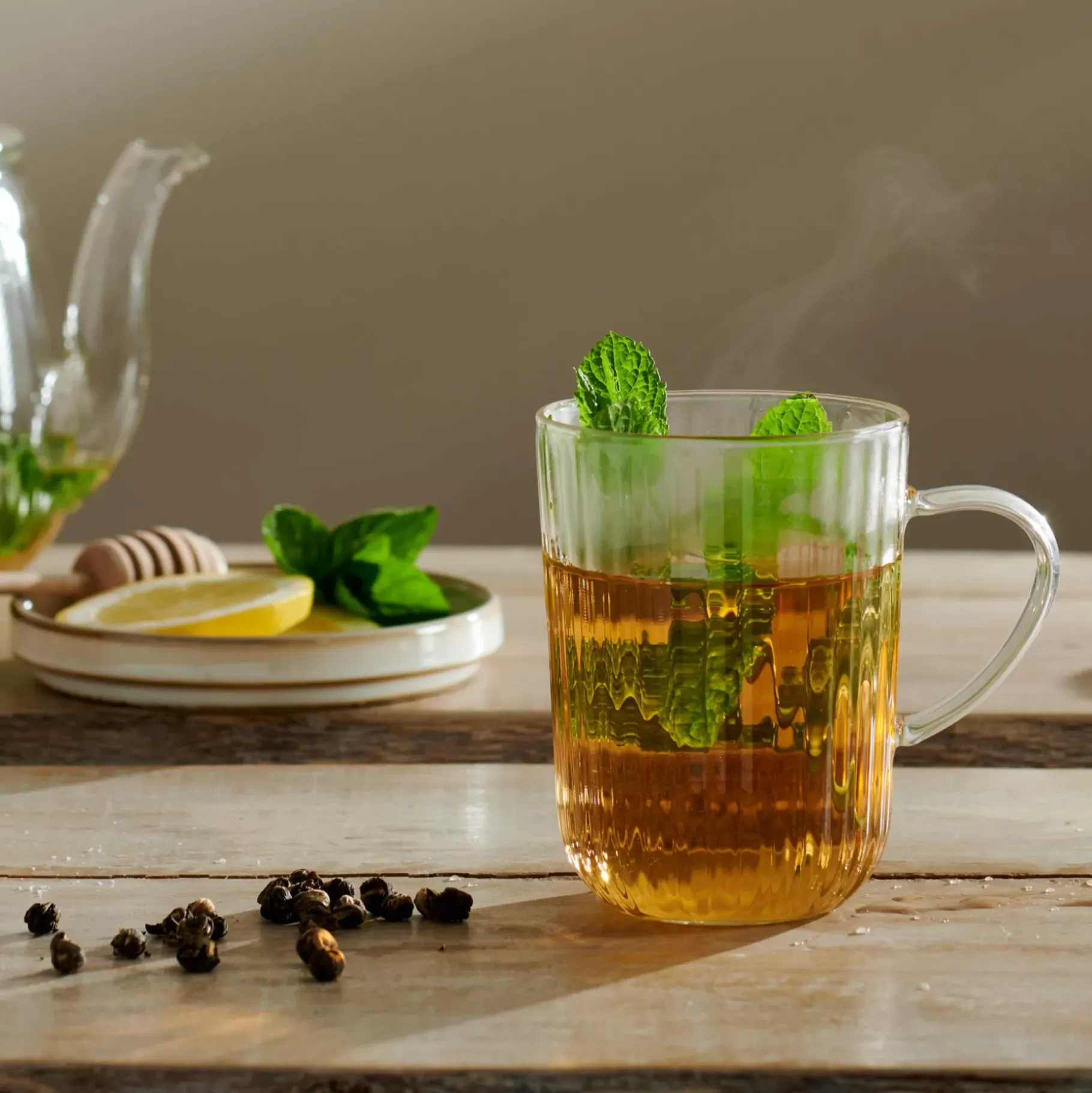 CASA Pausa Vaso De Te Con Asa Transparente