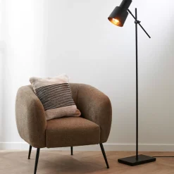 CASA Ramon Lampara De Pie Negro Mate