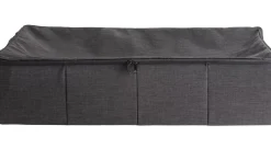 CASA Rango Caja De Almacenaje Con Cierre De Cremallera Gris Oscuro