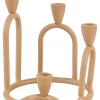 CASA Rings Candelabro Para 4 Velas Marron Claro