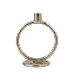 CASA Rings Candelabro Plateado