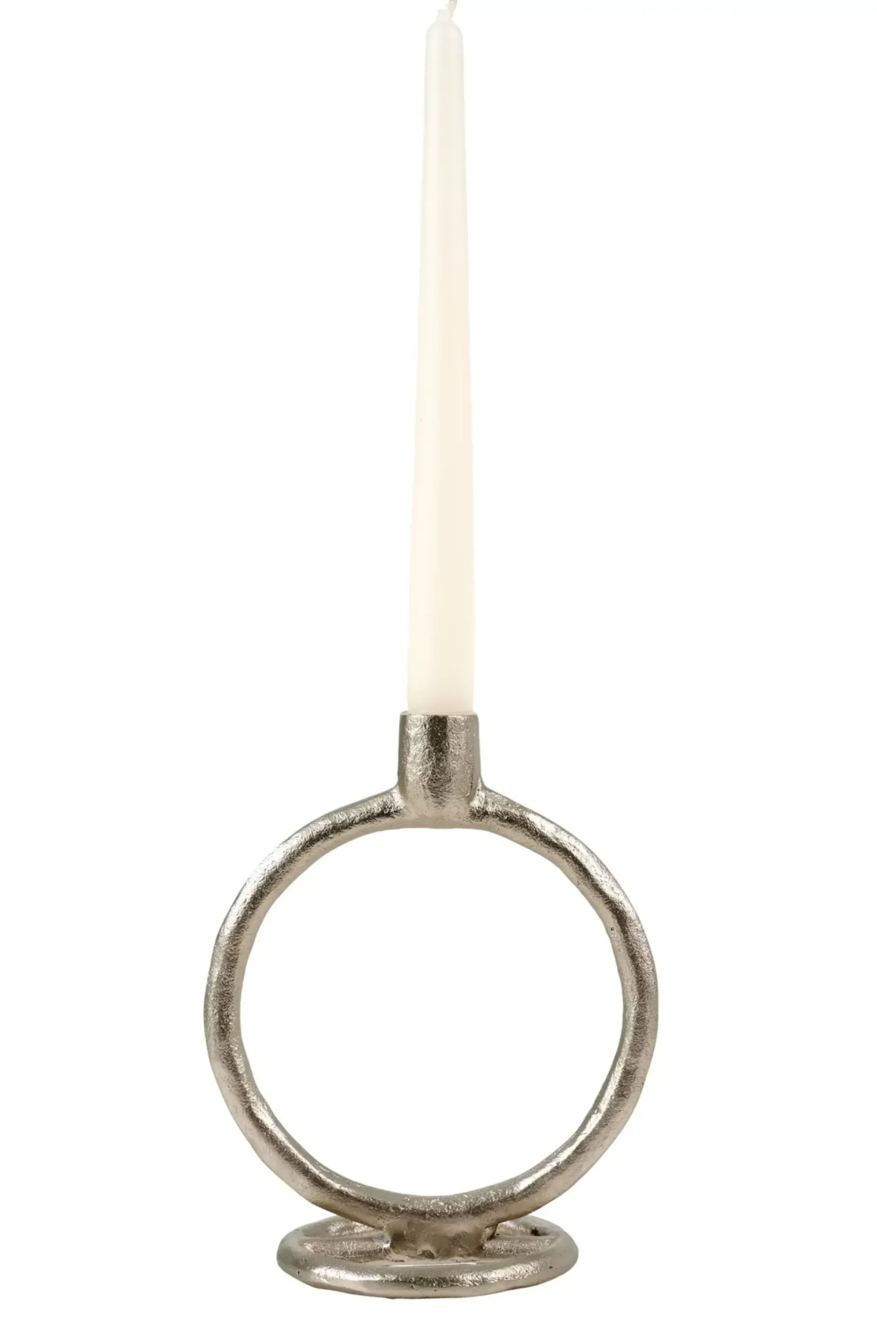 CASA Rings Candelabro Plateado