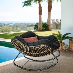 CASA Rocko Mecedora Negro