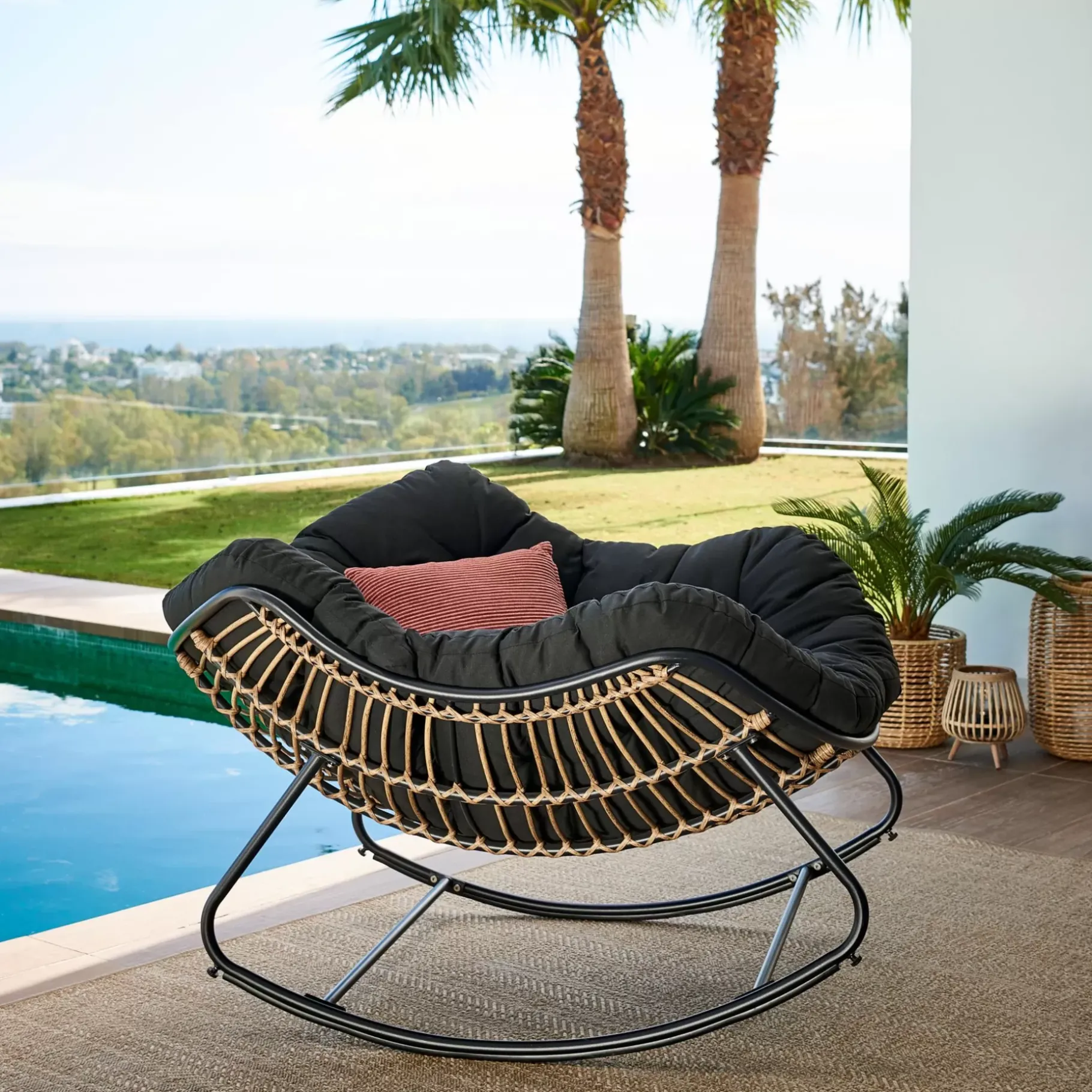 CASA Rocko Mecedora Negro