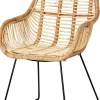 CASA Rotan Silla De Comedor Natural