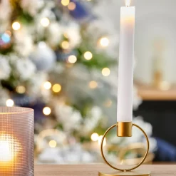 CASA Rustic Vela Candelabro Blanco