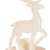 CASA Scandy Deer Soporte Para Vela Pequena Blanco, Natural
